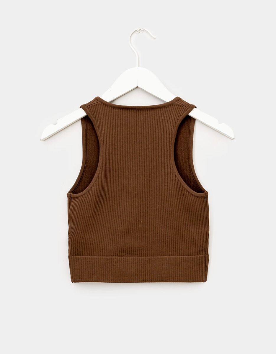 Zuri Knit Top in Brown_6