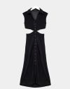 Alida Cut-Out Midi in Black_prev_1