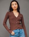 Cal Button Knit in Brown_prev_4