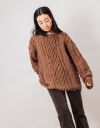 Overly Cable Sweater in Brown_prev_4