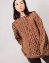 Overly Cable Sweater in Brown_prev_2