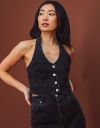 Halter Vest in Ash Black_prev_3