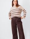 Verona Stripe Sweater in Beige_prev_2
