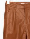 Avryl Faux Leather Pants in Brown_prev_4