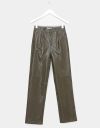 Avryl Faux Leather Pants in Olive_prev_1