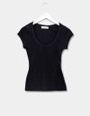 Becca Scoop Tee in Black_prev_1