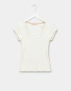 Becca Scoop Tee in Ivory_prev_1
