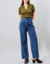 Birdie Pleated Denim Trouser_prev_3