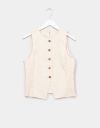 Bouton Waistcoat in Natural_prev_1