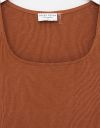 Briar Square Neck Tee in Mocha_prev_3