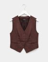 Buttoned Up Vest in Dark Brown_prev_1