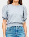 Candice Puff Sleeve Tee in Grey_prev_5