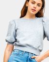 Candice Puff Sleeve Tee in Grey_prev_2