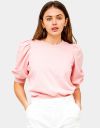 Candice Puff Sleeve Tee in Rosewater_prev_1