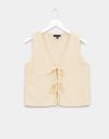 Cara Tie Vest in Cream_prev_1