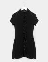 Carlee Mini Shirtdress in Black_prev_1