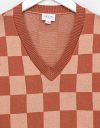Checkerboard Vest in Coffee_prev_3
