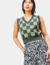 Checkerboard Vest in Green_prev_3