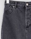 Chicago Denim Skirt in Ash Black_prev_6
