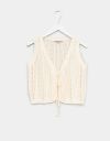 Crochet Tie Vest in ivory_prev_1