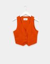 Dallas Linen Vest in Blood Orange_prev_1