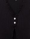 Deuce Button Top in Black_prev_3