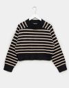 Everlong Stripe Sweater in Black_prev_1