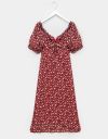 Floral Sweetheart Midi in Burgundy Multi_prev_1