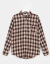 Foster Boyfriend Shirt in Brown Plaid_prev_1