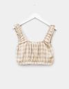 Gingham Crop Top in Natural_prev_1
