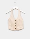 Halter Vest in Off White_prev_1