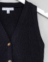 Isla Button Vest in Black_prev_3