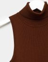 Jean Sleeveless Turtleneck in Brown_prev_2