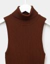 Jean Sleeveless Turtleneck in Brown_prev_3