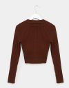 Lonna Button Knit in Brown_prev_4