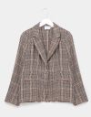 Marron Plaid Blazer_prev_1