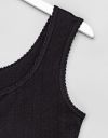 Paloma Pointelle Tank in Black_prev_2