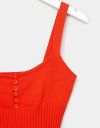 Pola Button Knit Tank in Red_prev_2