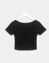 Provence Scoop Tee in Black_prev_3