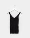 Rib Knit V-Tank in Black_prev_4