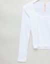 Ribbed Scoop Tee in White_prev_2