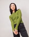 Ruby Button Cardi in Olive_prev_3
