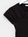 Smocked Tee in Noir_prev_3