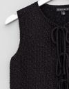 Sonya Tie Vest in Noir_prev_2