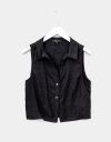 Till Linen Vest in Black_prev_1