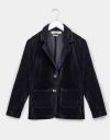Velours Blazer in Black_prev_1