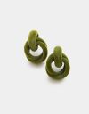 Velvet Nudo Studs in Olive_prev_1