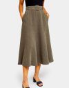 Wila Midi Skirt in Olive_prev_2
