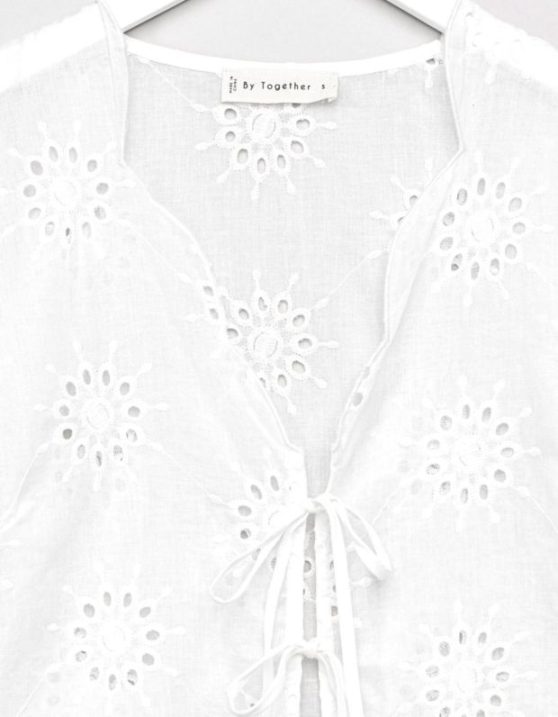 Alexia Eyelet Top in White