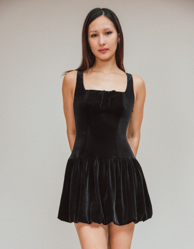 Vmlinn Ss 7 8 Volume Dress Bonbon Detail Melange